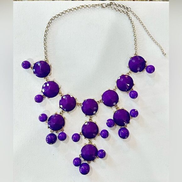 Purple and Gold Paparazzi Bubble Adjustable Necklace - Picture 1 of 5